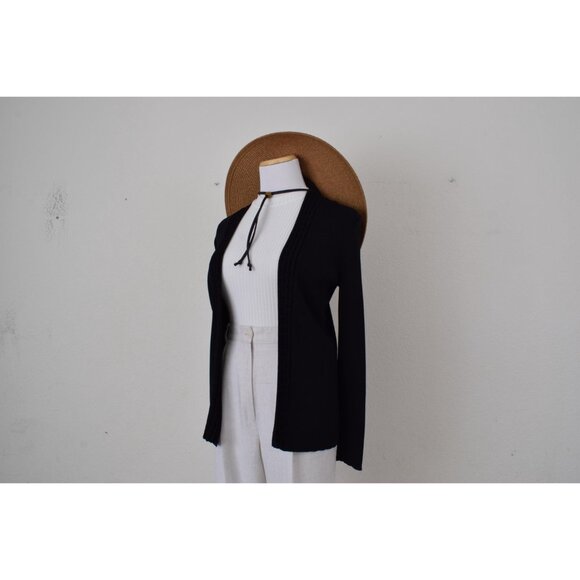 Vintage 00s Viscose/Nylon Scott‎ Taylor Black Cardigan size S - Picture 10 of 10